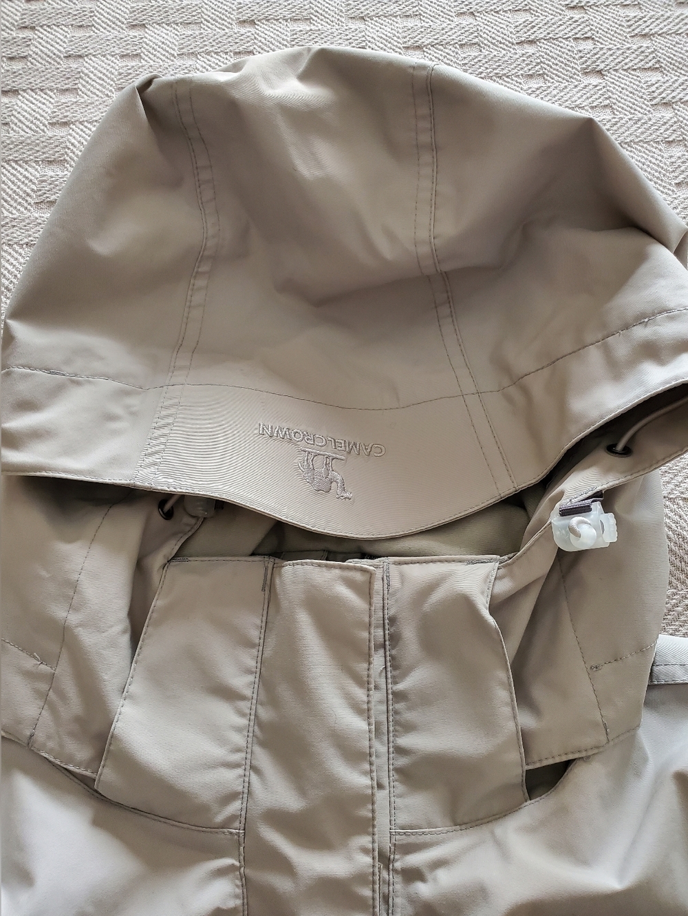 CAMEL CROWN Waterproof Shell Jacket Windbreaker Light Gray - Picture 10 of 16